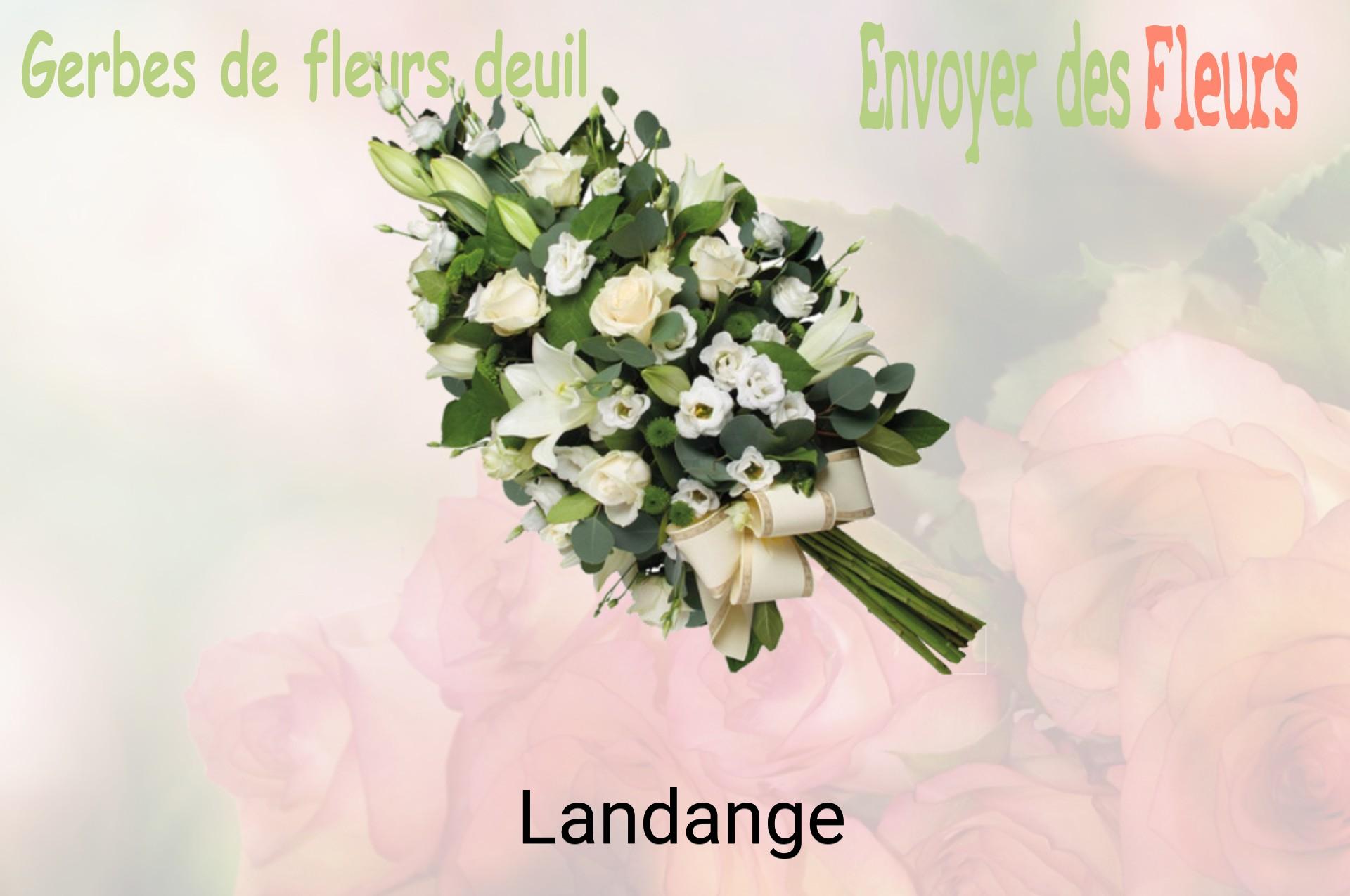 Gerbe de fleurs de deuil livrée à Landange